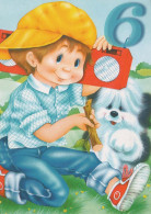 ALLES GUTE ZUM GEBURTSTAG 6 Jährige JUNGE KINDER Vintage Ansichtskarte Postkarte CPSM Unposted #PBU074.DE - Geburtstag