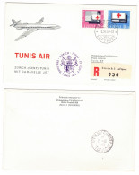 Suisse /Schweiz // Poste Aérienne // 1963 // Vol Zurich-Tunis 2.11.1963  (RF63.25.b.) - Premiers Vols