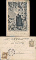 Ansichtskarte  Frau Hängt Kränze Auf Künstler Ansichtskarte  1903 - Personnages