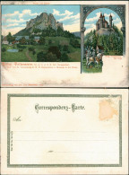 Tollenstein-Sankt Georgenthal Rozhled   Burgruine  2 Bild Einst Und Jetzt 1905 - Tchéquie