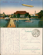 Ansichtskarte Konstanz Hafen Zeppelin 1918  Gel. Feldpost - Konstanz