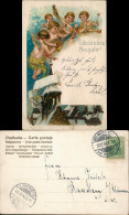 Motiv: Engel Angel Mit Instrumenten Neujahr Sylvester New Year 1904 - Sonstige & Ohne Zuordnung
