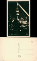 Ansichtskarte Wien Rathaus Festbeleuchtung 1932 - Autres & Non Classés