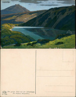 Krummhübel Karpacz Künstlerkarte - Der Große Teich Mit Der Schneekoppe  1916 - Schlesien