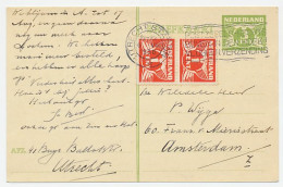 Briefkaart G. 228 / Bijfrankering Utrecht - Amsterdam 1936 - Entiers Postaux