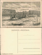 Postcard Warschau Warszawa Die Zerstörte Kierbiedzia-Brücke 1918 - Pologne