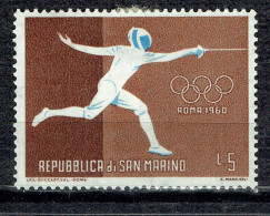 Jeux Olympiques De Rome : Escrime - Unused Stamps