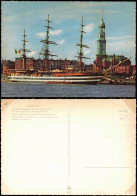 Hamburg Hafen Mit Segelschulschiff Amerigo Vespucci An Der Überseebrücke 1970 - Altri & Non Classificati