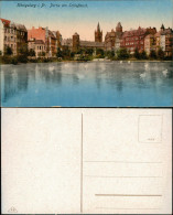 Königsberg (Ostpreußen) Калининград Schloßteich Und Gebäude Ostpreußen 1914 - Ostpreussen