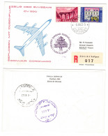 Suisse /Schweiz // Poste Aérienne // 1963 // Vol Zurich-Beirut 3.4.1963  (RF63.12.a.) - Eerste Vluchten