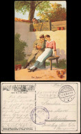 Ansichtskarte  Feldpostkarte 1. Weltkrieg "Der Spion" 1917  Feldpoststempel - War 1914-18