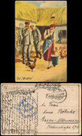 Ansichtskarte Soldaten WK1 1917   Feldpost (Briefstempel + Blindstempel) - War 1914-18