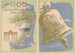 Telegram Germany 1936 - Schmuckblatt Telegramme Olympic Games Berlin 1936 - Brandenburger Tor - Clock - Other & Unclassified