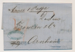 Amsterdam - Arnhem 1872 - Begeleingsbrief - ...-1852 Precursori