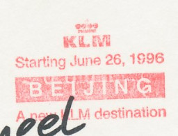 Meter Card Netherlands 1996 KLM - Royal Dutch Airlines - Beijing A New KLM Destination - Vliegtuigen