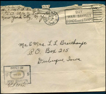 Cover To Dubuque, Iowa - Passed By US 10638, Army Examiner - Cartas & Documentos