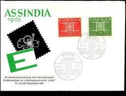 Deutschland - Assindia 1963, Briefmarkenausstellung Und Internationaler Grosstauschtag Der Arbeitsgemeinschaft 'Ruhr' - 1963