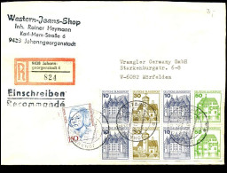 Registered Cover To Mörfelden - "Western-Jeans-Shop, Johanngeorgenstadt" - Cartas & Documentos