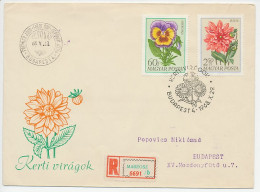 Registered Cover / Postmark Hungary 1968 Flower - Sonstige & Ohne Zuordnung