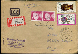 Registered Cover To Brussels, Belgium - "Güterkasse Essen Hbf, Essen" - Covers & Documents