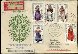 Registered Cover From Dresden To Luxemburg - Cartas & Documentos