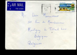 Cover To Montigny Le Tilleul, Belgium - Cartas & Documentos
