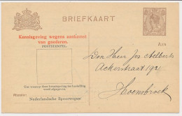Spoorwegbriefkaart G. NS122-I D - Locaal Te Hoensbroek 1921 - Entiers Postaux