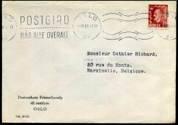 Cover To Marcinelle, Belgium - "Postverkets Frimerkesalg Til Samlere OSLO" - Briefe U. Dokumente
