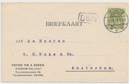 Firma Briefkaart Zaandam 1917 - Heyme Vis En Zonen - Non Classés