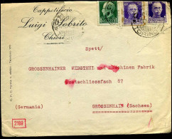 Cover To Grossenhain, Germany - "Tappetificio Luigi Sobrito Chieri" - Geöffnet Obercommando Der Wehrmacht - Storia Postale