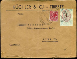 Cover To Vienna, Austria - "Küchler & Co, Trieste" - 1946-60: Poststempel