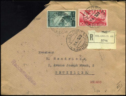 Registered Cover To Brussels, Belgium - 1946-60: Poststempel