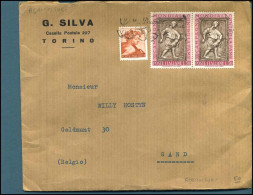 Cover To Gent, Belgium - "G. Silva, Torino" - 1961-70: Marcofilia
