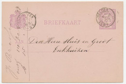 Trein Kleinrondstempel : Amsterdam - Helder C 1888 - Lettres & Documents