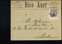 Cover To Porto - "Bico Auer, Lisboa" - Lettres & Documents