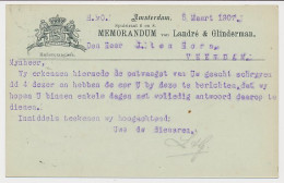 Briefkaart G. 67 Particulier Bedrukt Amsterdam 1907 - Postal Stationery