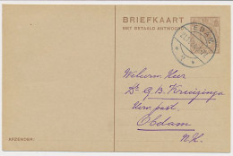 Briefkaart G. 195 V-krt. Edam - Obdam 1924 - Ganzsachen