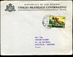 Cover To Marcinelle, Belgium - "Republlica Di San Marino - Ufficio Filatelico Governativo" - Storia Postale