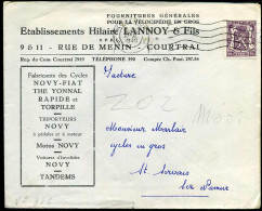 Cover Naar St. Servais - "Etablissements Hilaire Lannoy & Fils, Courtrai" - 1935-1949 Sellos Pequeños Del Estado