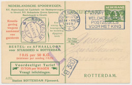 Spoorwegbriefkaart G. NS222 G - Locaal Te Rotterdam 1929 - Ganzsachen