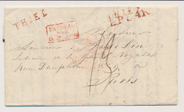 Thiel - Parijs Frankrijk 1829 - Pays-Bas Par Valenciennes - ...-1852 Prephilately
