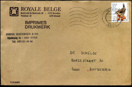 Cover Naar Antwerpen - "Royale Belge - Coudron Verzekeringen, Ieper" - N° 2449 - 1985-.. Pájaros (Buzin)
