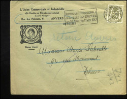 Cover Naar Theux - 'L'Union Com. Et Industrielle, Anvers"  -- La Javanaise -- Terug Aan Afzender/Retour .. - 1935-1949 Klein Staatswapen