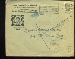 Cover Naar Verviers - 'L'Union Com. Et Industrielle, Anvers"  -- La Javanaise -- Terug Aan Afzender/Retour .. - 1935-1949 Sellos Pequeños Del Estado