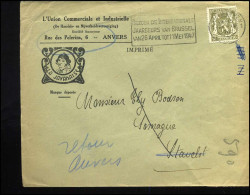 Cover Naar Stavelot - 'L'Union Com. Et Industrielle, Anvers"  -- La Javanaise -- Terug Aan Afzender/Retour .. - 1935-1949 Sellos Pequeños Del Estado
