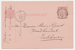 Trein Kleinrondstempel : Amsterdam - Uitgeest C 1894 - Cartas & Documentos