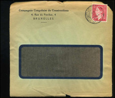 Coverfront - "Compagnie Congolaise De Constructions, Bruxelles" -- Diamantstempel - Briefe U. Dokumente