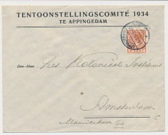 Envelop Appingedam 1934 - Tentoonstellingscomite - Unclassified