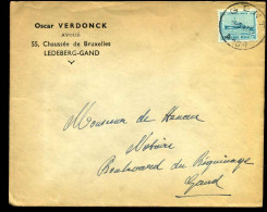 Cover Naar Gand - "Oscar Verdonck, Avoué, Ledeberg-Gand" - Storia Postale