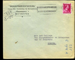 Cover Naar Edegem - "Beroepsorienteering, Dienst Voor Voorlichting Bij Beroepskeuze, Antwerpen" - 1936-1957 Col Ouvert